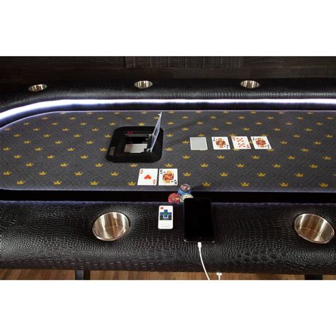 poker table with automatic shuffler.